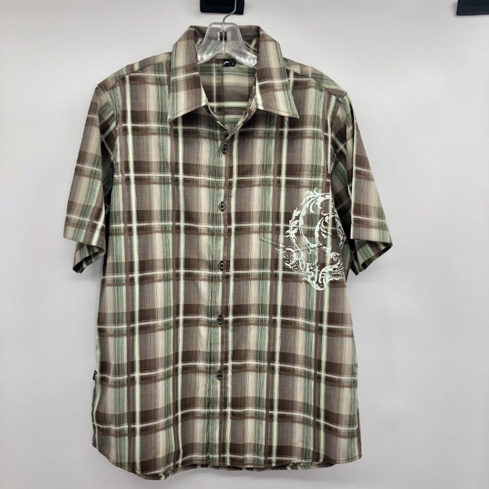 Rusty Plaid Shirt Mens M NEW